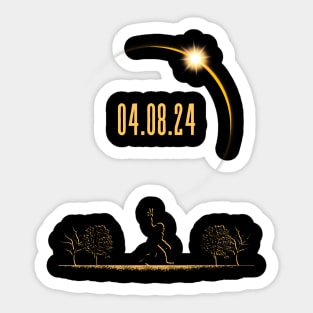 Solar Eclipse 2024 Bigfoot, April 8 2024, Astronomy, Celestial, Eclipse Bigfoot, Eclipse Event 2024 Sticker